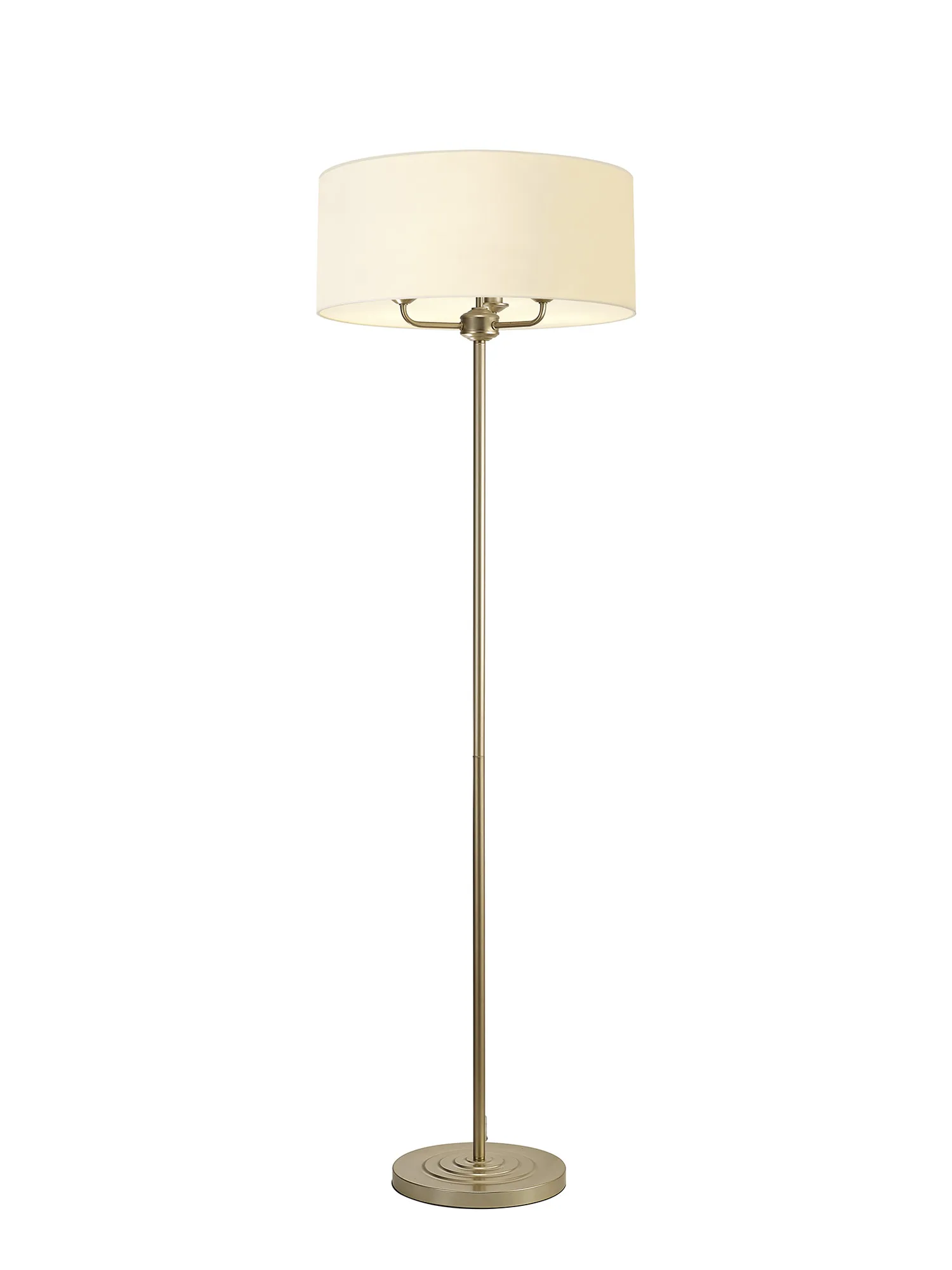 DK1001  Banyan 45cm 3 Light Floor Lamp Champagne Gold, Ivory Pearl